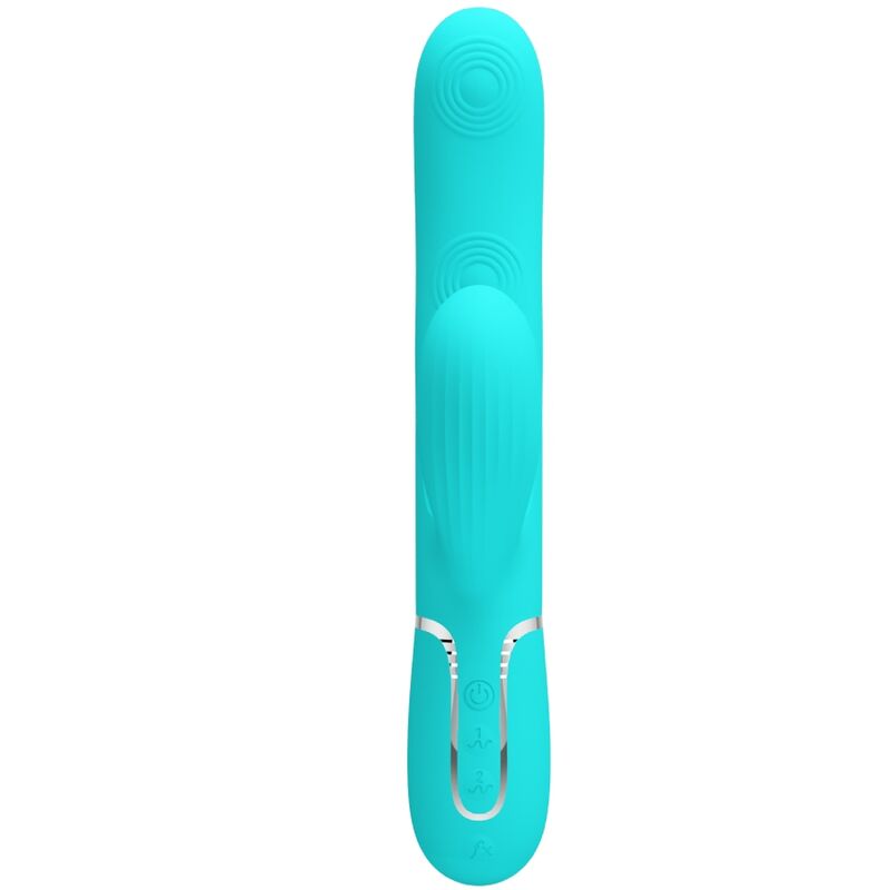 PRETTY LOVE - PERLITA VIBRADOR PUNTO G 3 EN 1 MULTIFUNCIÓN VERDE AGUA