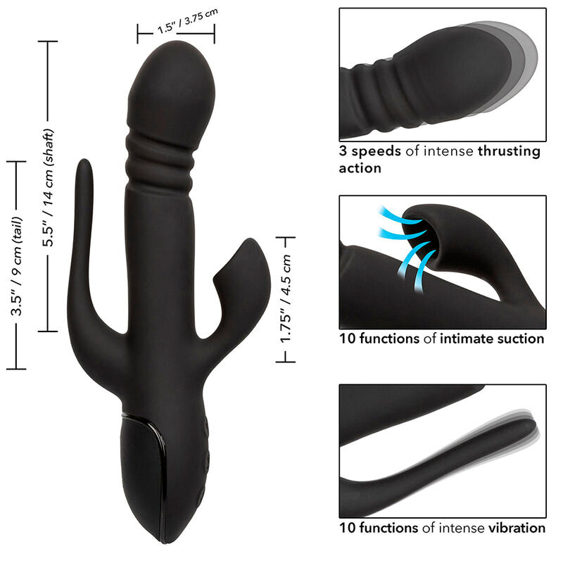 CALEXOTICS - VIBRADOR TRIPLE EUPHORIA NEGRO