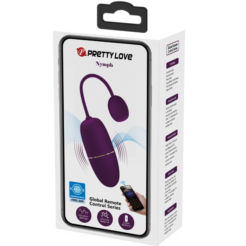 PRETTY LOVE - NYMPH HUEVO VIBRADOR CONTROLADO POR APP LILA