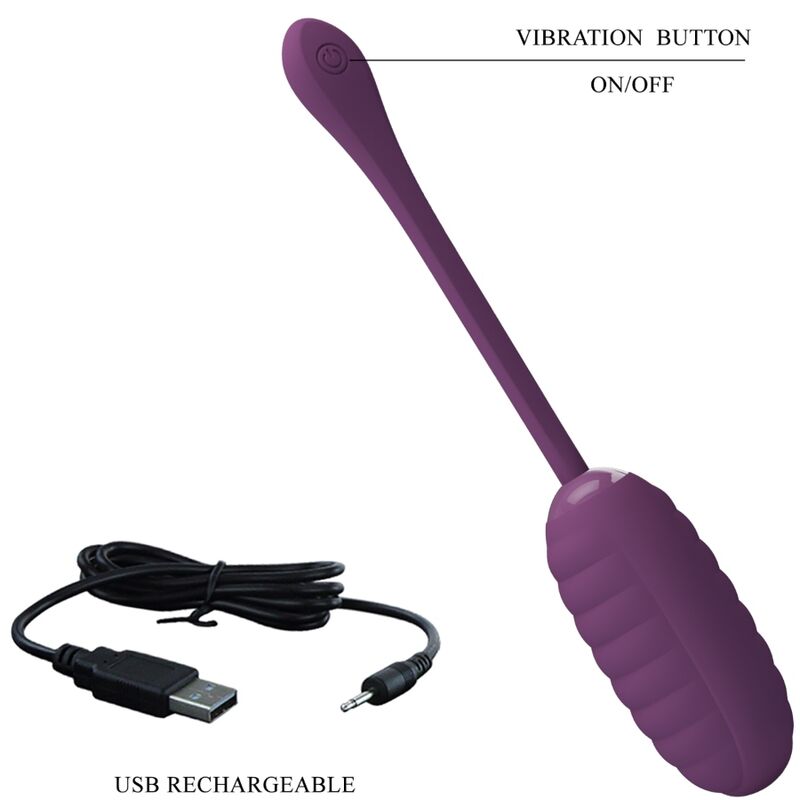 PRETTY LOVE - CASPER HUEVO VIBRADOR RECARGABLE MORADO