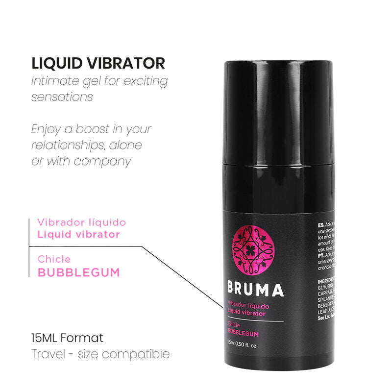 BRUMA - POTENTE GEL VIBRADOR LÍQUIDO CHICLE 15 ML