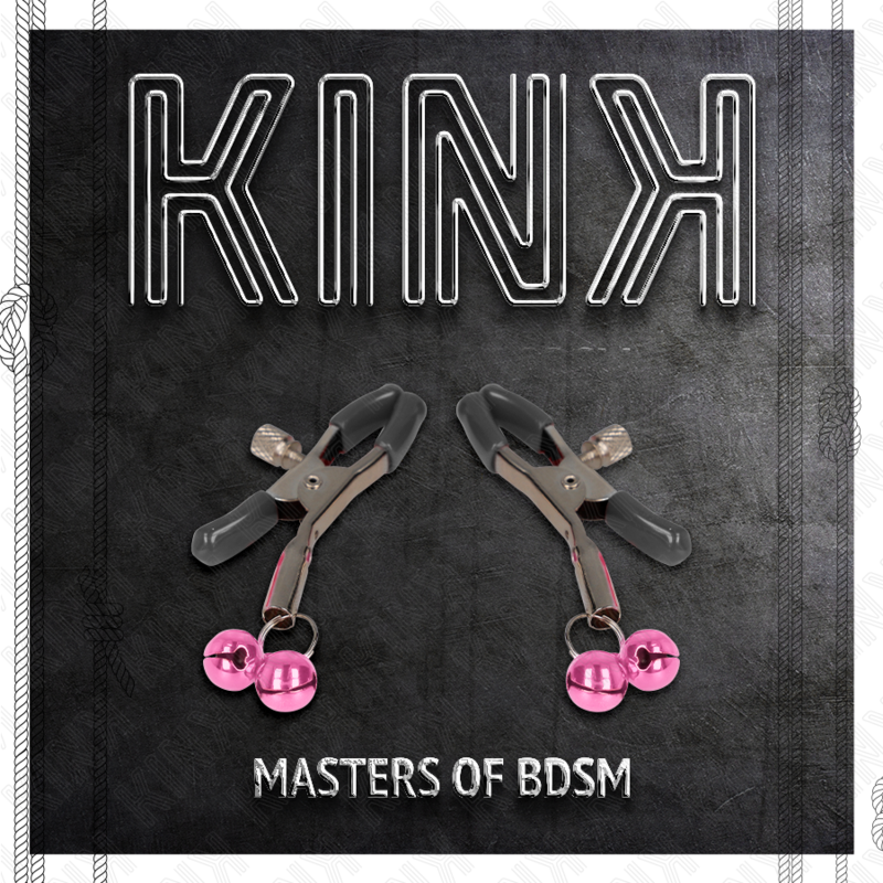 KINK - PINZAS PARA PEZONES CON DOBLE CAMPANILLA ROSA 6 CM