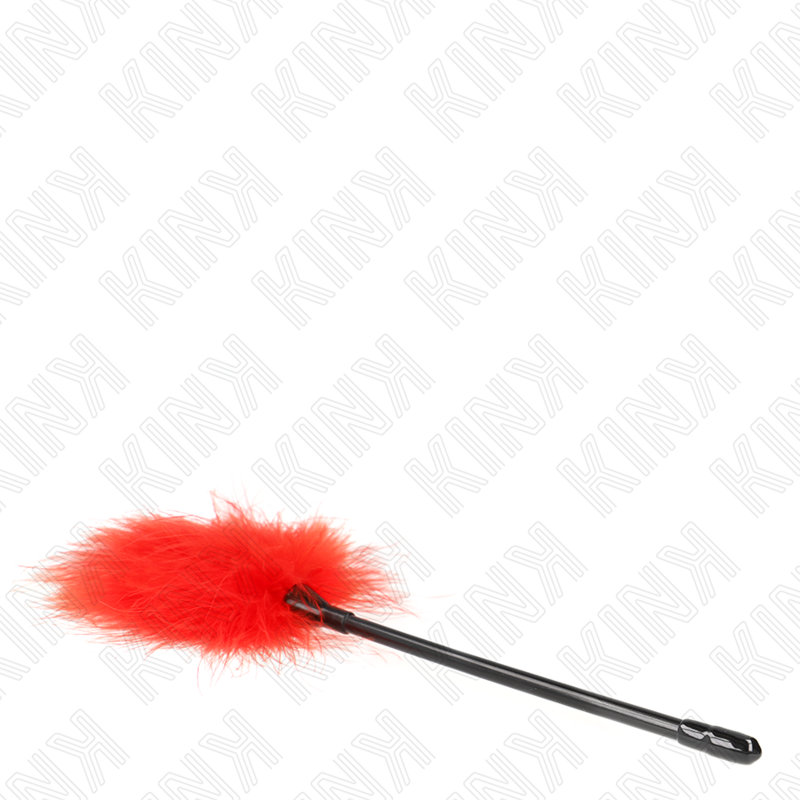 KINK - PLUMAS PARA COSQUILLAS ROJO USADO PARA EL KIT BONDAGE 27 CM