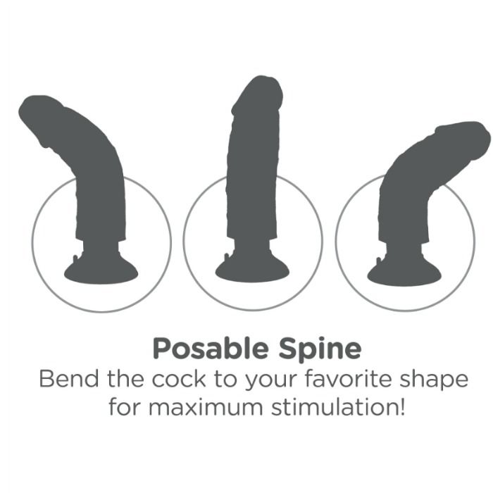 KING COCK - DILDO VIBRADOR 23 CM NATURAL