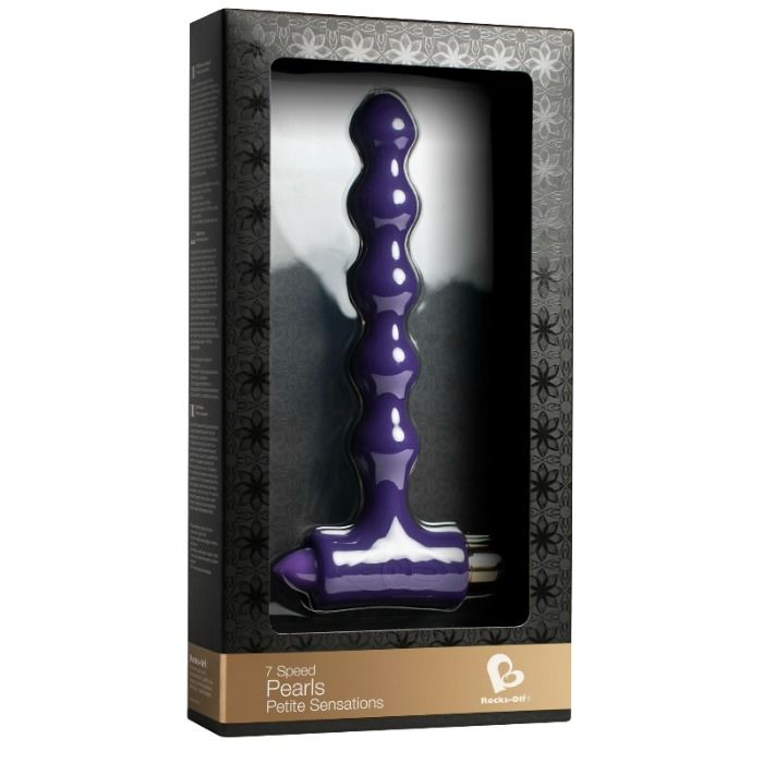 ROCKS-OFF - PLUG ANAL CON VIBRACIÓN Y ONDULACIONES PETITE SENSATIONS PEARLS