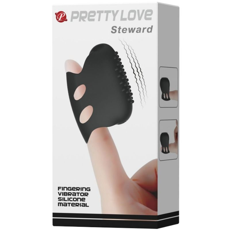 PRETTY LOVE - FLIRTATION DEDAL CON VIBRACION STEWARD NEGRO