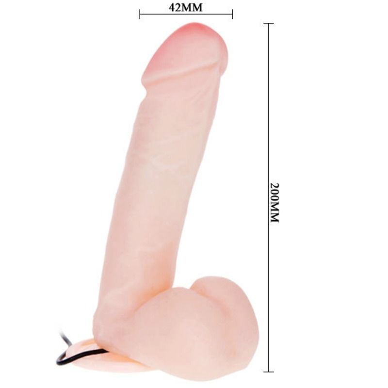 BAILE - DILDO REALISTICO CON VIBRACION Y ROTACION 20 CM