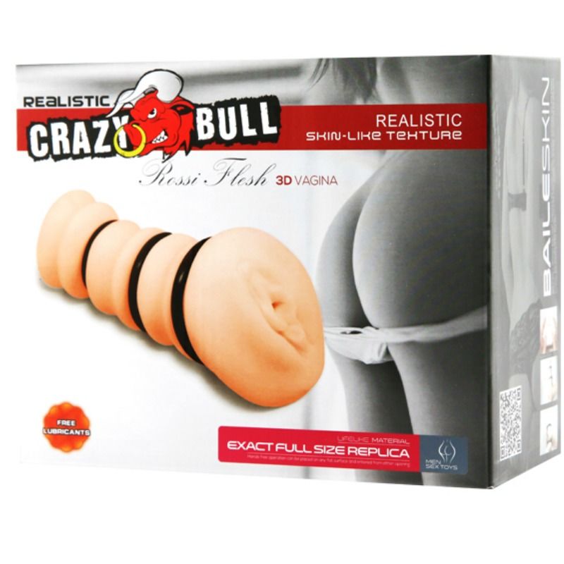 CRAZY BULL - MASTURBADOR CON ANILLOS MODELO VAGINA 2