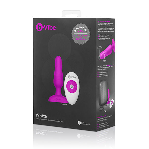 B-VIBE - NOVICE CONTROL REMOTO ANAL PLUG FUCSIA