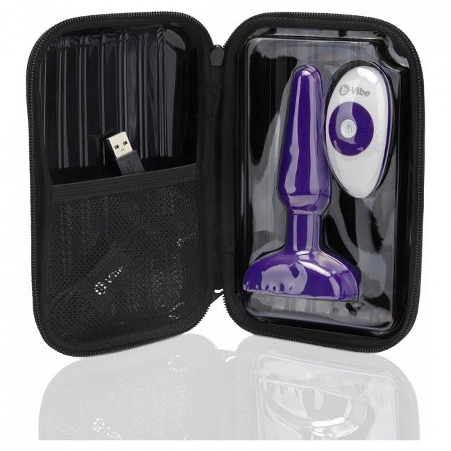 B-VIBE - TRIO CONTROL REMOTO PLUG ANAL LILA