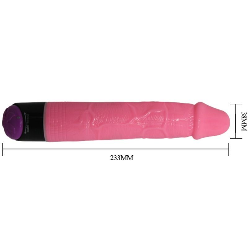 BAILE - COLORFUL SEX VIBRADOR REALISTICO ROSA 23 CM