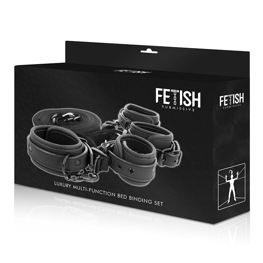 FETISH SUBMISSIVE - SET DE ESPOSAS Y ATADURAS CON FORRO DE NOPRENO