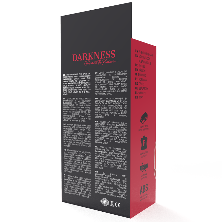 DARKNESS - MORDAZA TRANSPIRABLE ROJO