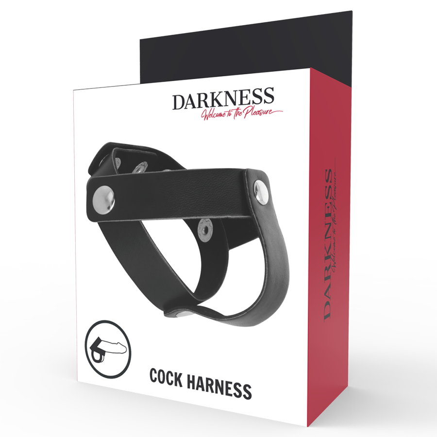 DARKNESS - ANILLO DE PIEL PARA PENE Y TESTICULOS