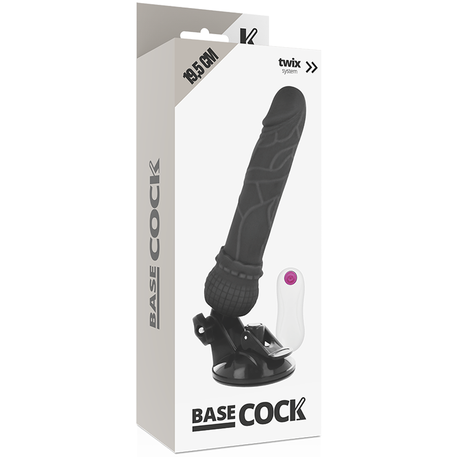 BASECOCK - VIBRADOR REALISTICO CONTROL REMOTO NATURAL 19.5 CM -O- 4 CM