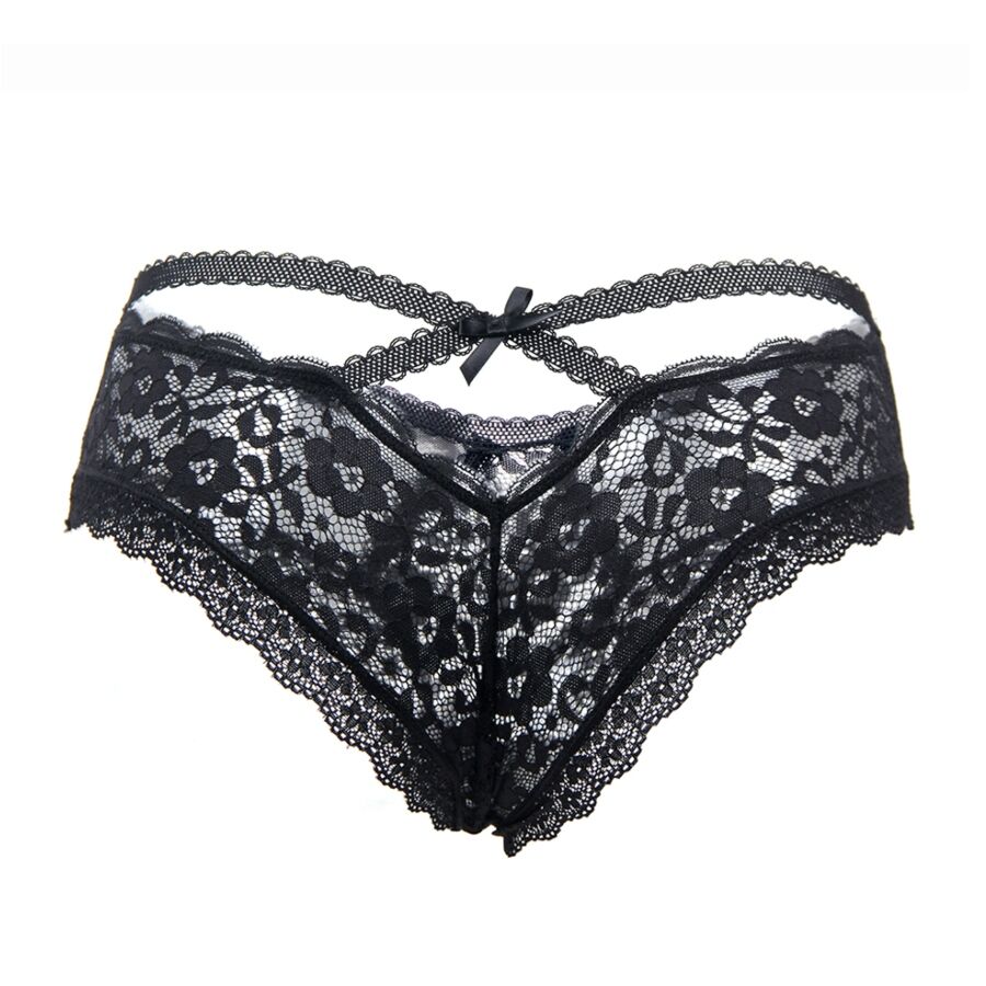 QUEEN LINGERIE - PANTIES DE ENCAJE FLORAL S/M