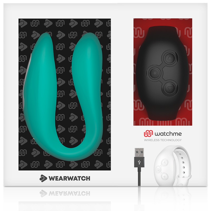 WEARWATCH - VIBRADOR DUAL TECHNOLOGY WATCHME AGUAMARINA / AZABACHE