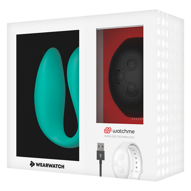 WEARWATCH - VIBRADOR DUAL TECHNOLOGY WATCHME AGUAMARINA / AZABACHE